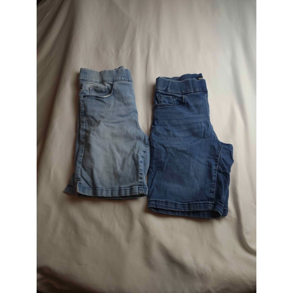 DKNY Jeans Bermuda Shorts Womens S Blue Mid Wash Denim Classic Pull On Lot of 2